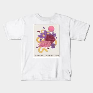 Roses/Lotus/Violet/Iris Kids T-Shirt